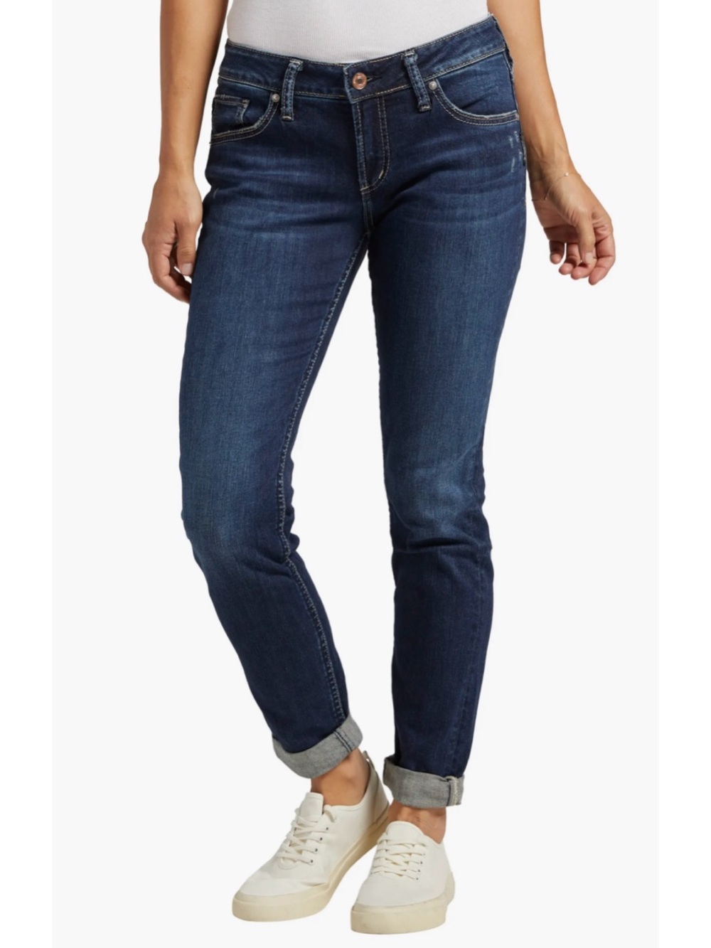 Silver Jeans Women’s 28 Blue Boyfriend LIKE NEW! - Picture 2 of 9
